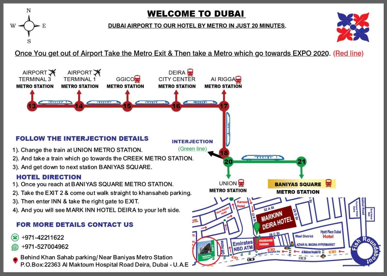 Mark Inn Hotel Deira Dubai Eksteriør bilde